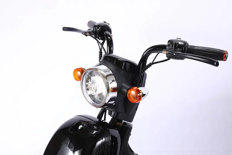 Full Suspension Electric Moped Scooter 48V 500W Front Disk And Rear Drum Brakes