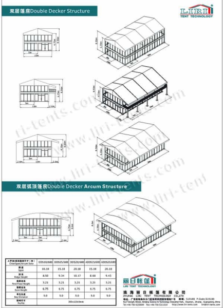 Two storey Marquee Tent 10*10m For Luxury wedding party