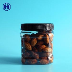 Quality Empty Clear Square Wide Mouth Plastic Jars Dried Nuts Packaging wholesale
