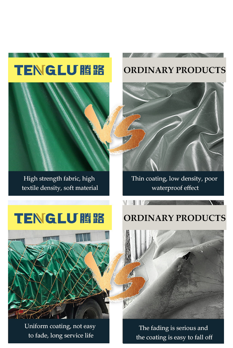 Outdoor Heavy Loading Vehicle PVC Printed Canvas Plastic Tarpaulin with PVC Coating