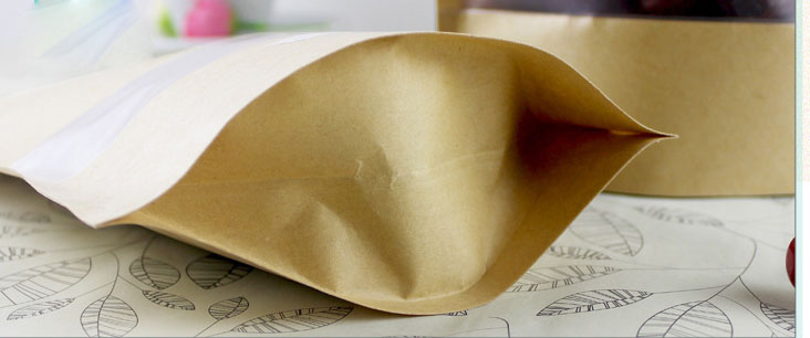 Food Package Bakery Kraft Paper Bag with Window Customized Design and Eco-Friendly
