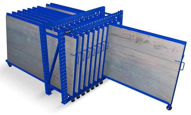Material Rack System Made From The Third Generation Lean Pipe Aluminum Alloy Tube Assemble Cart Hand Trolley