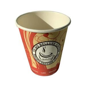 Quality 7 Oz PE Coating Takeaway Coffee Cups Classic Design Single Wall Offset Printing wholesale