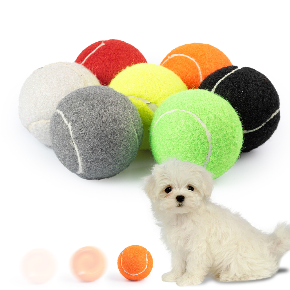 Black Grey Indestructible Tennis Ball Dog 2.5" Durable Tennis Balls For Dogs