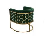 Metal Leg Honeycomb Single Lounge Chair