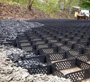 Quality Plastic HDPE Geocell Geoweb Erosion Control For Steep Embankment wholesale