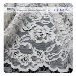 Silver Fashion Swiss Corded Jacquard Lace Fabric Brides Dresses