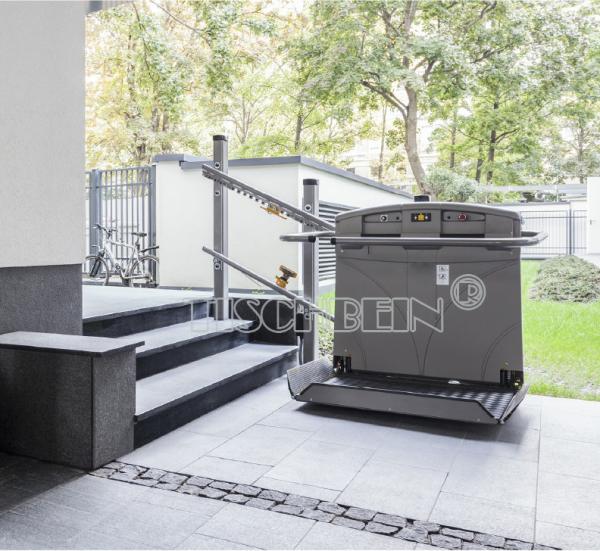 Shopping Center 250kg Capacity 2-5 Floor Travel Wheelchair Inclined Platform