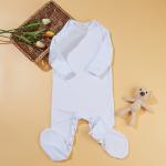 White Blank Sublimation Newborn Footed Onesies For Heat Transfer Printing
