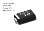 Surface Mount Tvs Diode Unidirectional 36V 1500W SMCJ36A