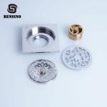 Hotel 100 Mm Square Floor 360g Brass Sink Strainer