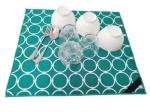 220gsm Fabric Dish Drying Mat For Kitchen Counter Rack Pad Green Printing