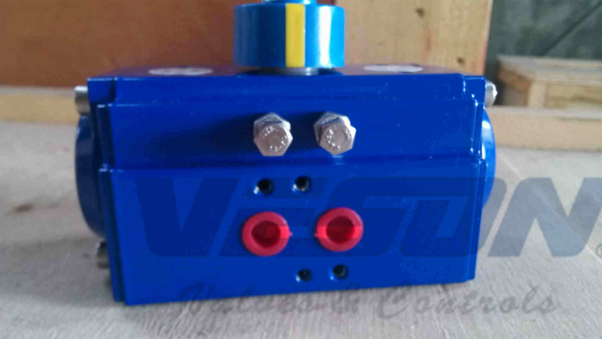Rotary Machine Stainless Steel Pneumatic Actuator Hard Anodizing Surface Treatment