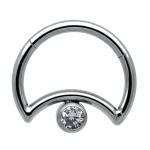 Women Nose Piercing Jewellery Gold Color Moon Shaped Dropship Indian Opal Zircon
