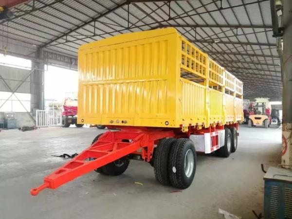 Small Farm Draw Bar Trailer Fence Semi Trailer with 2/3 Axle Number Heavy Duty