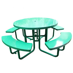 Rectangular Outdoor Table Benches With Hot Dip Galvanized Powder Coated