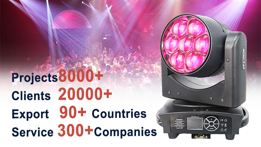 ATG 730 4in1 Beam Stage Moving Head Dyeing Lights Led for Dj Disco Mini 7*30w 180w Led Engine 7000 Lamp -10 50