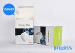 Healthcare Disposable FFP2 N95 Face Mask / Rated Mask High Efficiency