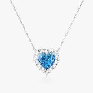 Quality Heart Cut Synthetic Lab Created Diamond Necklace VS2-VVS1 wholesale