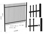 Customized Black Zinc Steel Metal Garrison Fence Panels Maintenance Free
