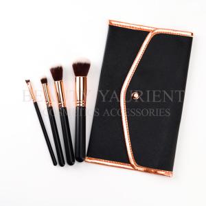 Quality Customized Logo 4 Piece Makeup Brush Set Private Label Face Brush With Beautiful Bag wholesale
