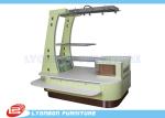 Green MDF Wooden Mobile Kiosk Display