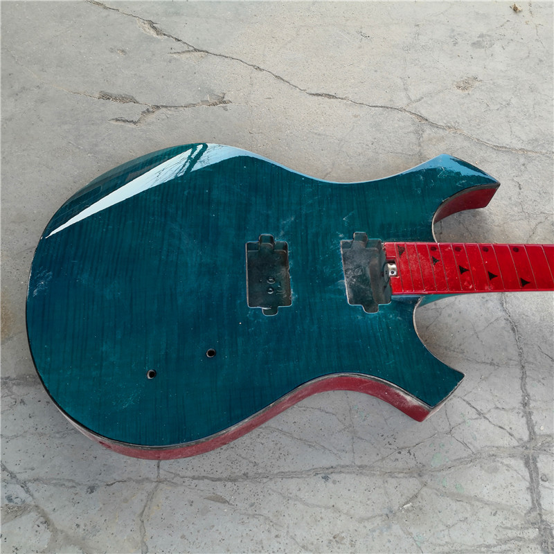 Irregular shaped white electric guitar with custom guitar/gift to friends handmade guitar