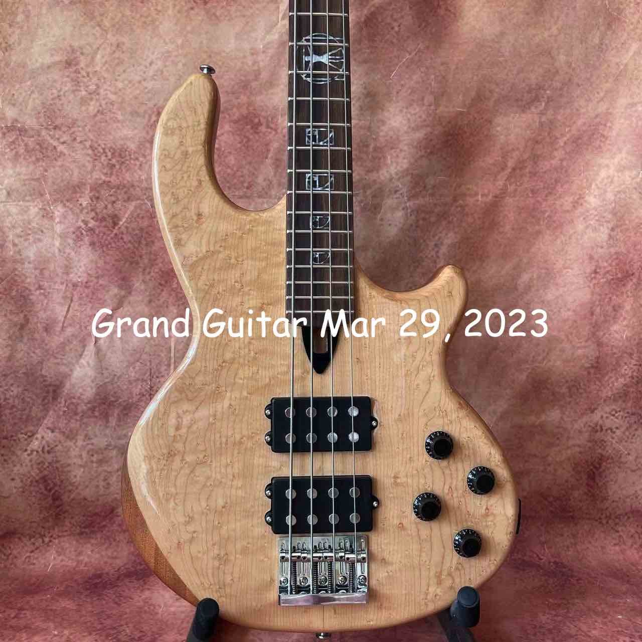 Custom WAL Style 4 strings neck through body electric guitar bass active pickup