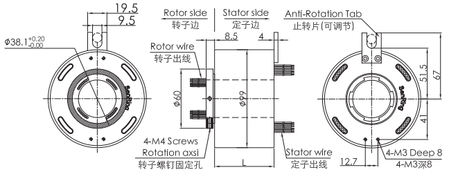 USB Slip ring_Pancake Slip Rings