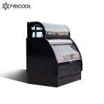 530L Black Marble Vertical Open Air Curtain Merchandiser Refrigerator