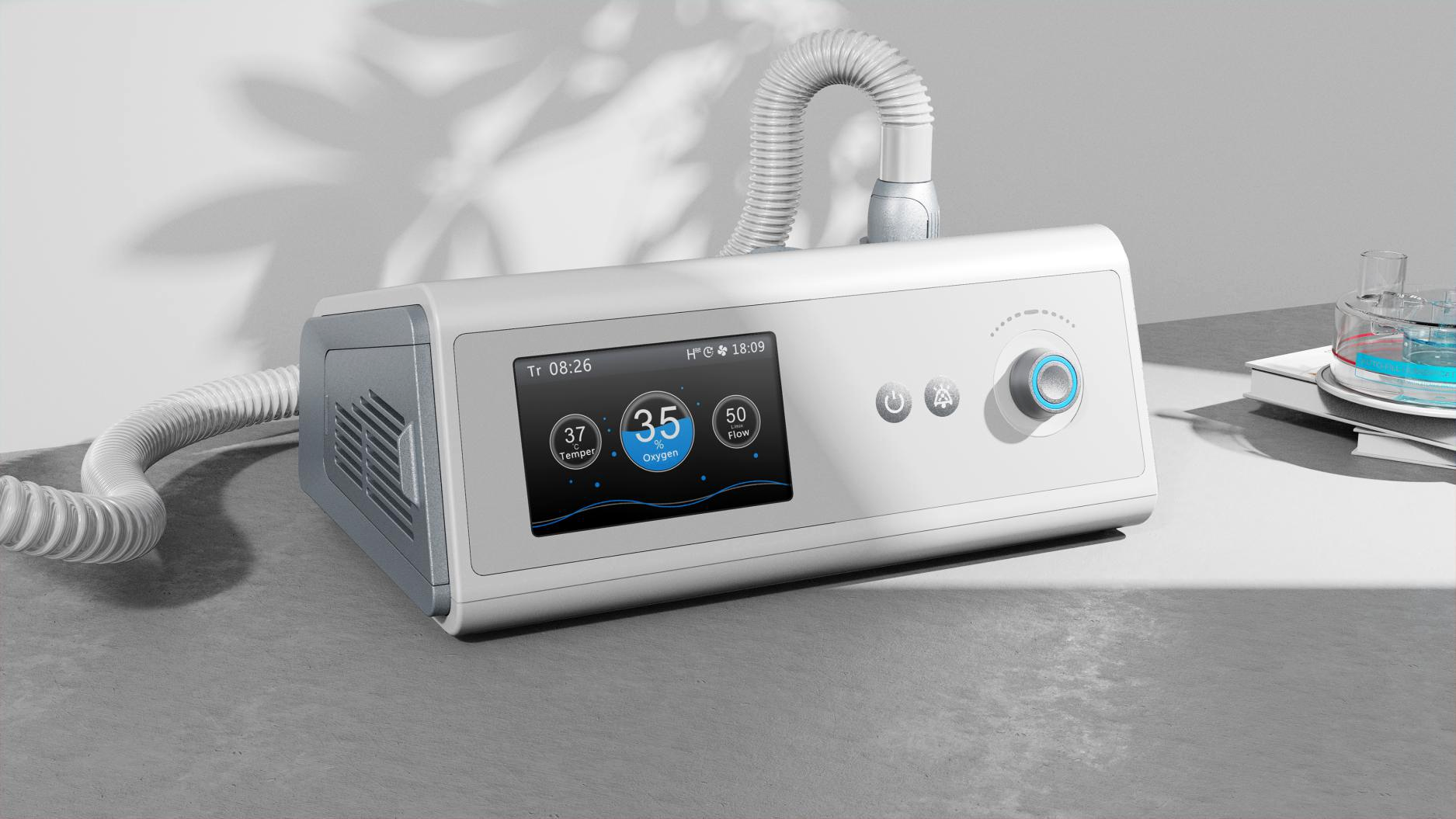 Medical HFNC High Flow Nasal Cannula High Flow Heated Respiratory Humidifier, for Hospital Oxygen Therapy Device