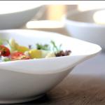 Hotels Minimalist Porcelain Wide Rim Pasta Bowl Heat Resistance ODM