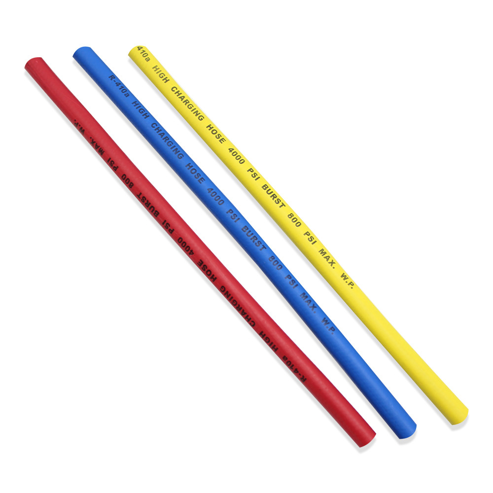 R410a Red Yellow Blue Rubber Refrigerant Charging Hose For Air Conditioner