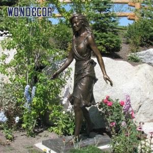 Quality Customized outdoor garden decoration, life-size, a beautiful bronze statue of a woman wholesale