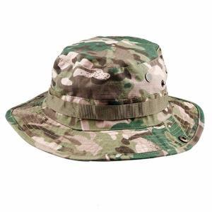 Quality Fishing Hunting Tactical Boonie Hat / Military Camo Bucket Hat With String wholesale