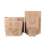 Biodegradable Printed Brown Paper Bags , Kraft Paper Gift Bags High Durability