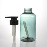 400ml Transparent Blue Shampoo Shower Gel Bottle