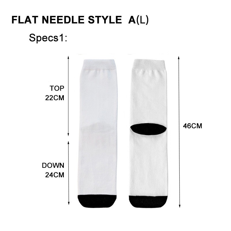 White Blank Polyester Sublimation Socks For Customized Photos Printing