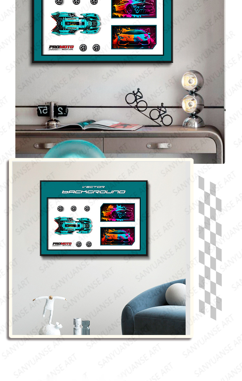 BH6 High Resolution Printing Creative 3D Wall Murals for Home Decoration
