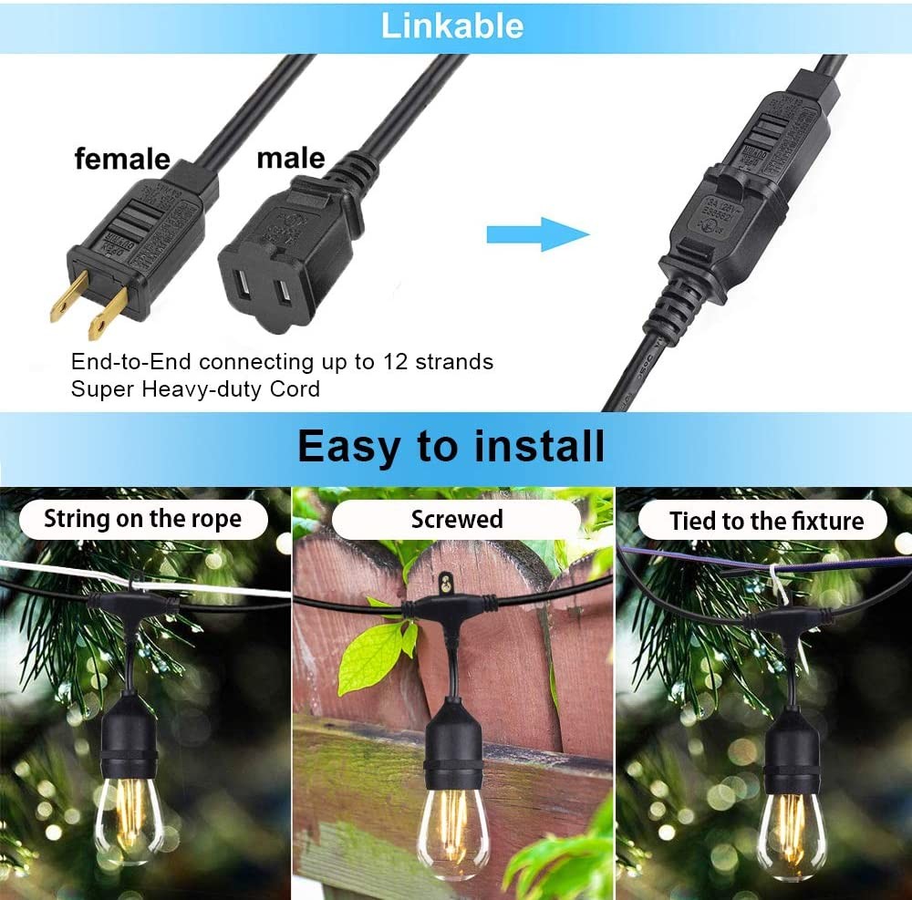 Heavy Duty Waterproof Dimmable Commercial Grade LED String Lights