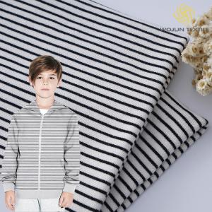 Quality Yarn Dyed Cotton French Terry Fabric Stripe Breathable Soft 32S Material wholesale