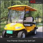 Luxury 4kw Lifted 4 Seats Hunting Electric Golf Cart Yellow Color