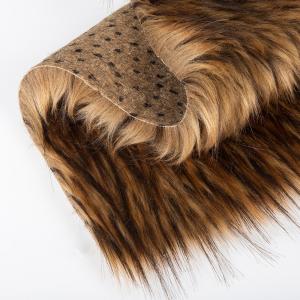 Quality Tip Dye Murmasky Fluffy Long Pile Faux Raccoon Fur Fabric For Garments Density wholesale