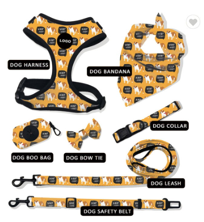 Soft No Pull Luxury Adjustable Pet Harness Dog Harness Collar Leash Set XS-XL