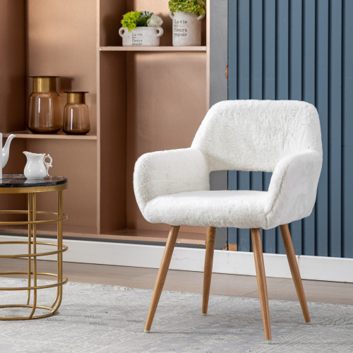 Set of 2 Modern Nordic Design Comfortable Dining Chairs with Iron Metal Legs Product Size 23.23*18.11*31.1" Upholstered