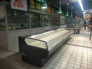 Quality Supermarket Fresh Meat Display Refrigerator Showcase Flat Top Open wholesale