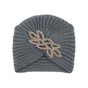 Quality Crystal accessories Knit hat Heavy beaded hat warm woolen hat wholesale