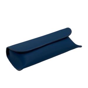 Quality Blue Cute Nice Shaped 16.1CM Leather Glasses Case With Button wholesale