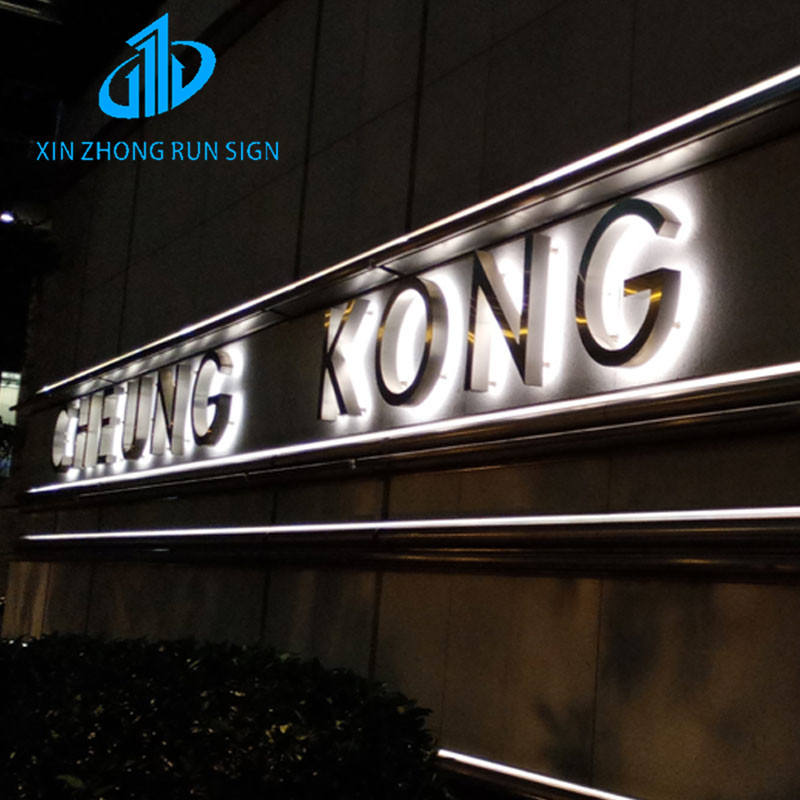 Outdoor Wall Led Letter Channel Sign Metal 3d Acrylic Backlit Letter Sign