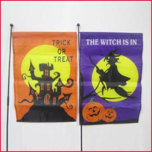 Quality Halloween Garden Flag Haunted house and witch wholesale